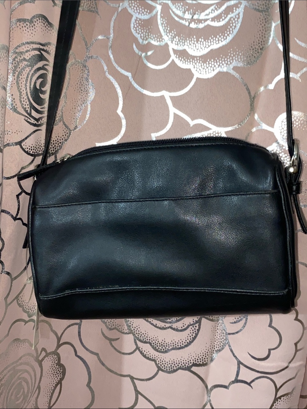 DKNY Black Leather Camera Crossbody Bag Purse - NWT